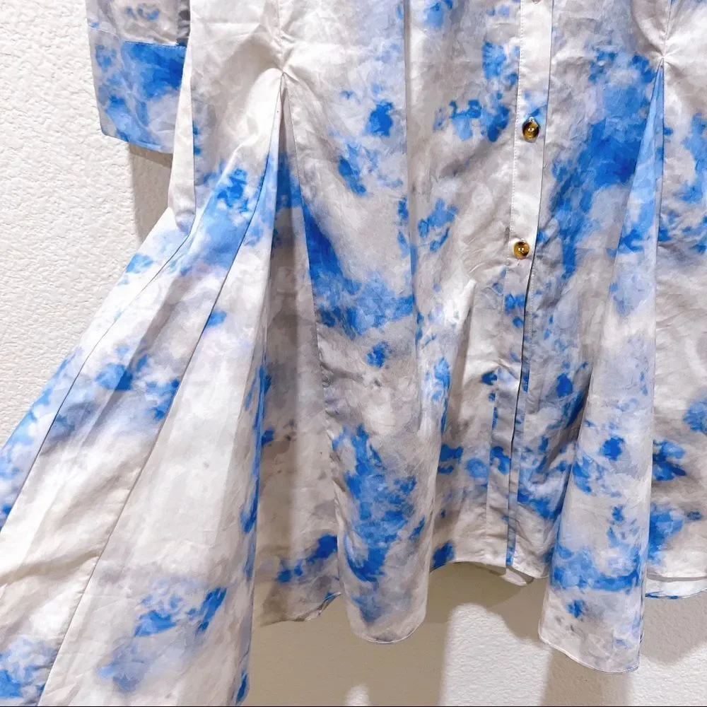 Baum Und Pferdgarten Adelma Top Striped Shirt Dress Blue Size 36